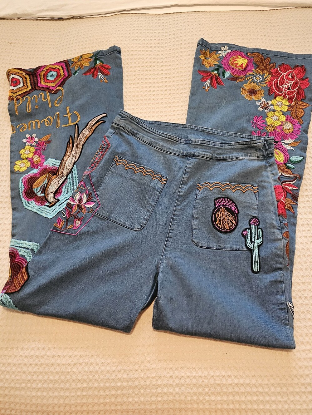 Spell & The Gypsy Collective Flower Child Stretch Denim Flares – New With Tags - Picture 13 of 15
